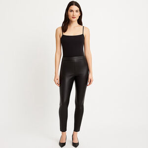 Women's Alya Francesca’s Black Faux Leather Leggings S